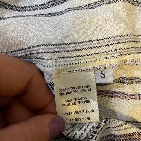 Cloth & Stone Striped Linen Blend Shift Dress - Picture 4 of 5